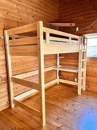 【美品】②ロフトベッド！2台出品中！子供部屋、シェアハウス、ゲストハウスにも◎