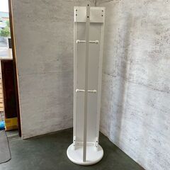 姿見 姿見鏡 全身鏡 ハンガーフック付き ホワイト J0832の画像