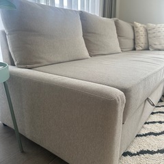 手渡しのみ IKEA フリーヘーテン コーナーソファーベッド　収納付きの画像