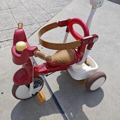 iimo 折りたたみ出来る　三輪車　押し棒付きの画像