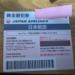 JAL 株主優待券