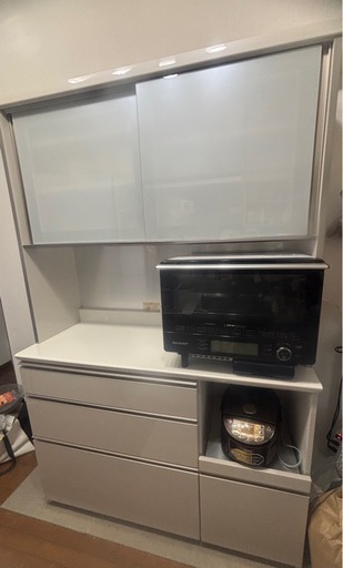 【決まりました】美品　食器棚パモウナ　120センチ幅キッチンボード