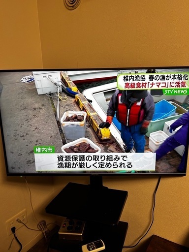 hisense 43型テレビ（テレビ台、購入時ダンボール付）