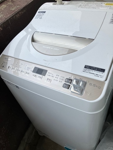 SHARP 2020年製５.５キロ洗濯機&乾燥機　