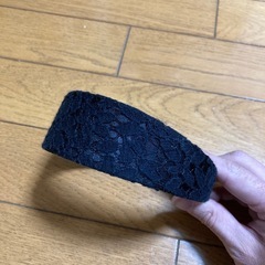 早い物勝ち　カチューシャ　2個セット　黒　ネイビー　リボンの画像