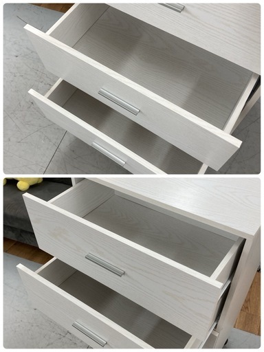 S772 ⭐ 4段チェスト 引出収納 ホワイト 幅59cm USED 綺麗
