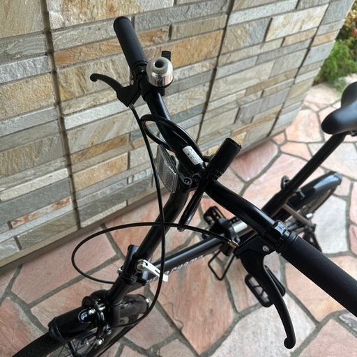 折り畳み自転車 ブラック オンライン HAL 折りたたみ自転車 シマノ6段