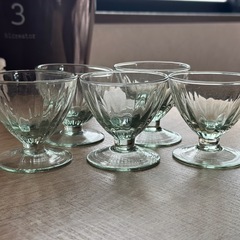 ワイングラス日本酒お猪口盃アンティーク調ガラスデザートグラス5個...
