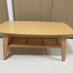 収納棚付きローテーブル