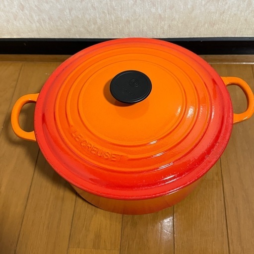 ル・クルーゼ ココット ロンド\n オレンジ 26cm 両手鍋