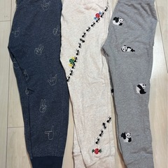 レディース刺しゅう入りスウェットパンツ3本