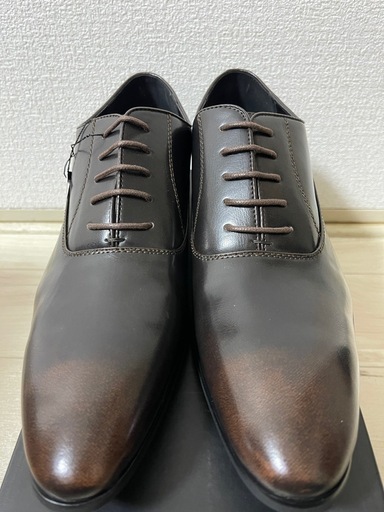 新品未使用]ビジネスシューズ社会人ダークブラウン28cm (暁) 園田の靴 