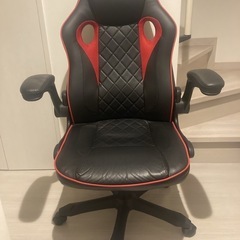 商談中⭐︎中古ゲーミングチェア椅子フェイクレザーブラックレッド