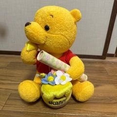 くまのプーさん　ぬいぐるみ　メッセージ入れ付き
