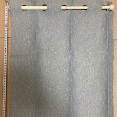 防炎カーテン　2つ　　穂高インテリア　突っ張り棒2つ付き　個別販売でも可能の画像