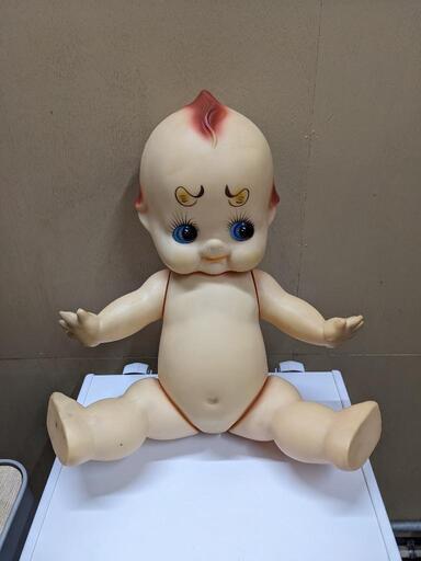 ★★昭和レトロ緑の羽根付きビッグキューピー人形非売品レア★★