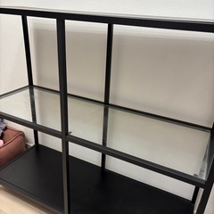 IKEA シェルフユニット VITTSJÖ ヴィットショー　ブラックの画像