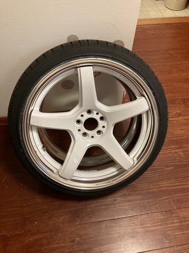 WORK T5R 2P 18x9.5J+45 5H100 23年製　ネオリン 215/40R18 バリ溝