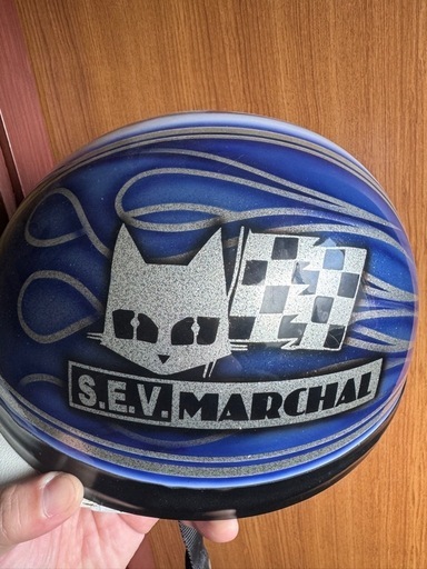 コルク半 カスタム ペイント　マーシャル ファイヤーパターン ブルー 青