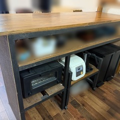 カウンターテーブル　DIYの画像
