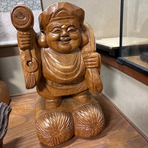 木彫り　大黒様　置き物