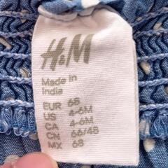 H＆M 70cm 薄手 水玉 水色　ベビー服の画像