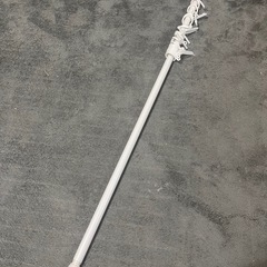 つっぱり棒 カーテンレール つっぱり式 日本製 ホワイト 111-190cmの画像