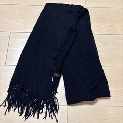 &by P&D黒いフリンジ付きマフラー