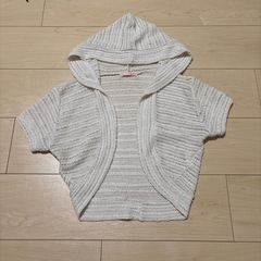 フード付きカーディガン Mサイズ ホワイトの画像