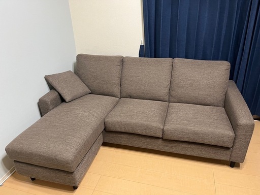 【取引予定者決定済み】ニトリ 傷汚れに強いカウチソファ3人掛け 　CA2 NシールドDR-DNO