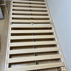 天然木 すのこベッド 2段階 高さ調節 北欧パイン ベッドフレー...