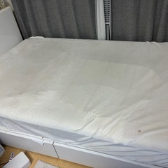 収納付きベッド&マットレス　セミダブルの画像