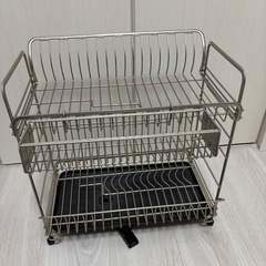 【譲り先決まりました】2段水切りラック　ニトリ　MC2-2Sの画像