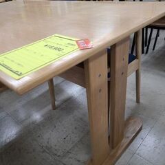 J9103　ベガコーポレーション　ダイニングテーブルセット　椅子2脚ベンチ1脚付き　Oakly-table　オーク材　クリーニング済み【リユースのサカイ柏店】　参考価格74,990円の画像