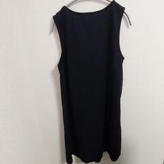 試着のみ❕美品❕特価❤️入学式に❕ビジュー ノースリーブ チュニック 黒 ワンピース Lの画像