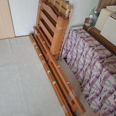シングルベッド　木製の画像
