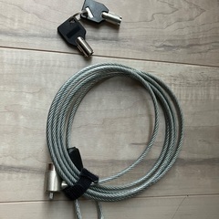 PCロックワイヤー　鍵2本付