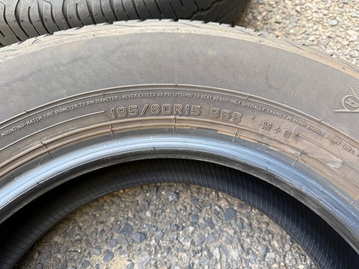 ジムニーシエラ　195/80R15 純正タイヤ　