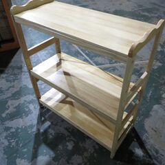 ⑲F　未使用/新品　訳ありアウトレット　ラック 棚 幅80 　棚　棚　たな　 天然木 収納の画像