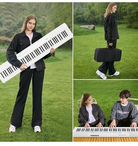 本日セール！電子ピアノ 折り畳み 88鍵高感度ウェイト鍵盤 30W Amazon