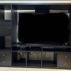 【4/13までに引取り】IKEA テレビ収納ユニット　ブラックブラウン