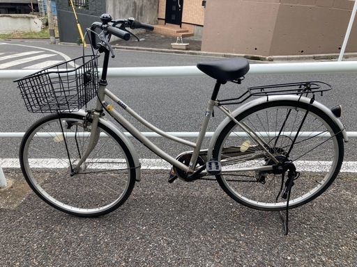 【68】一般車 ママチャリ マルイシ ホワイト 27インチ 68】一般車 ママチャリ マルイシ ホワイト 27インチ 自転車68(6ギア)