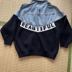 値下 新品 ABITOKYO アビトーキョー ニット異素材デニムジャケット Gジャンの画像