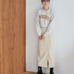 【titivate】 スウェット カレッジロゴプリントスウェット