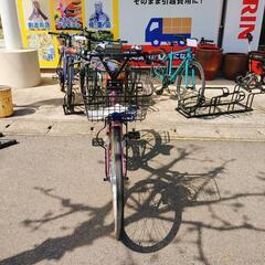 可愛らしいピンクの自転車 marushi 27インチ　A15AA56157 状態良　【浜村鹿野温泉ICから3分 買取本舗、 宮本リサイクル 営業時間9～19時 定休日水曜のみ←連絡できませんm(_ _)m】の画像