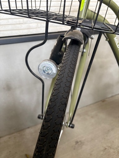 直接受渡し 自転車 26インチ 丸石サイクル カーキ