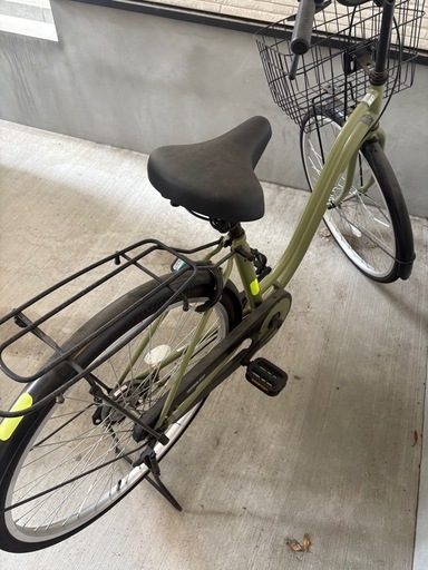 直接受渡し 自転車 26インチ 丸石サイクル カーキ