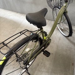 直接受渡し 自転車 26インチ 丸石サイクル カーキ