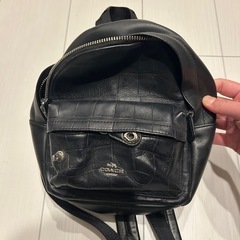 coach ミニリュック 革の画像