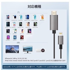 iPhone14まで　映像ミラーリングの画像